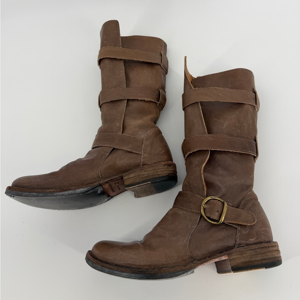 Florentini + Baker Eternity 7040 Leather Moto Boots Size 36